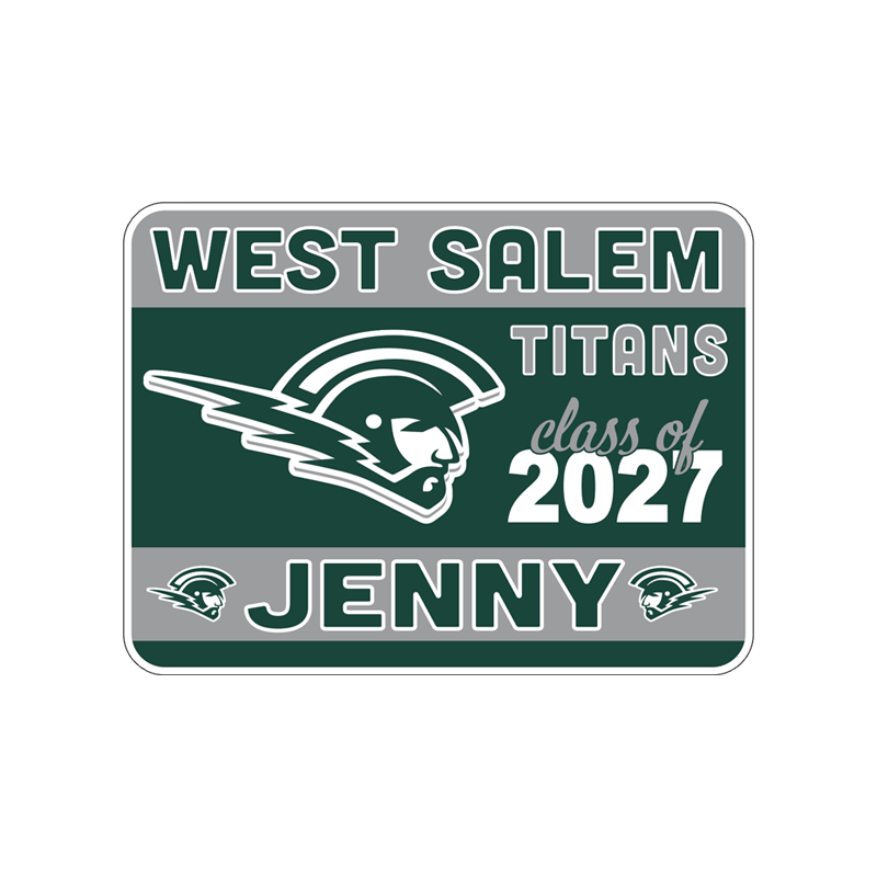 West Salem Grad Sign with Name
