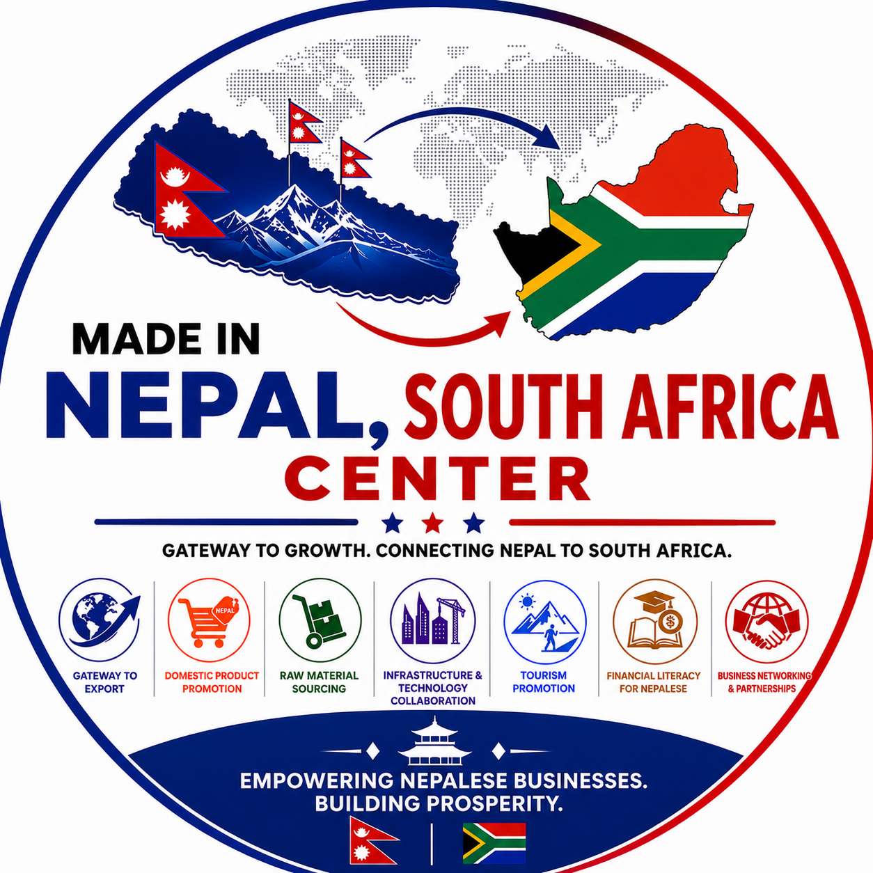 Made in Nepal, South Africa Center Logo