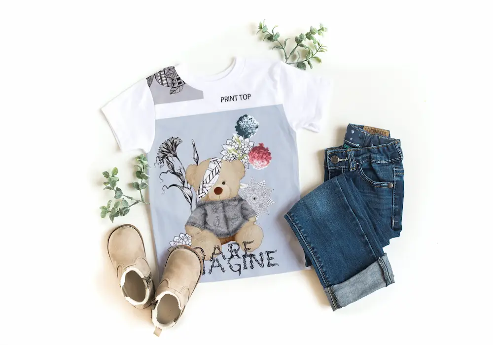 Colección de estampados Blaumar aplicada a producto textil