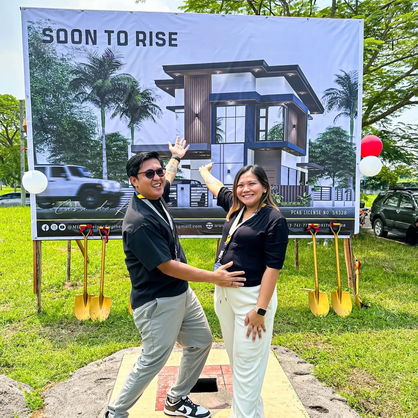 Boss KFR with clients at property site