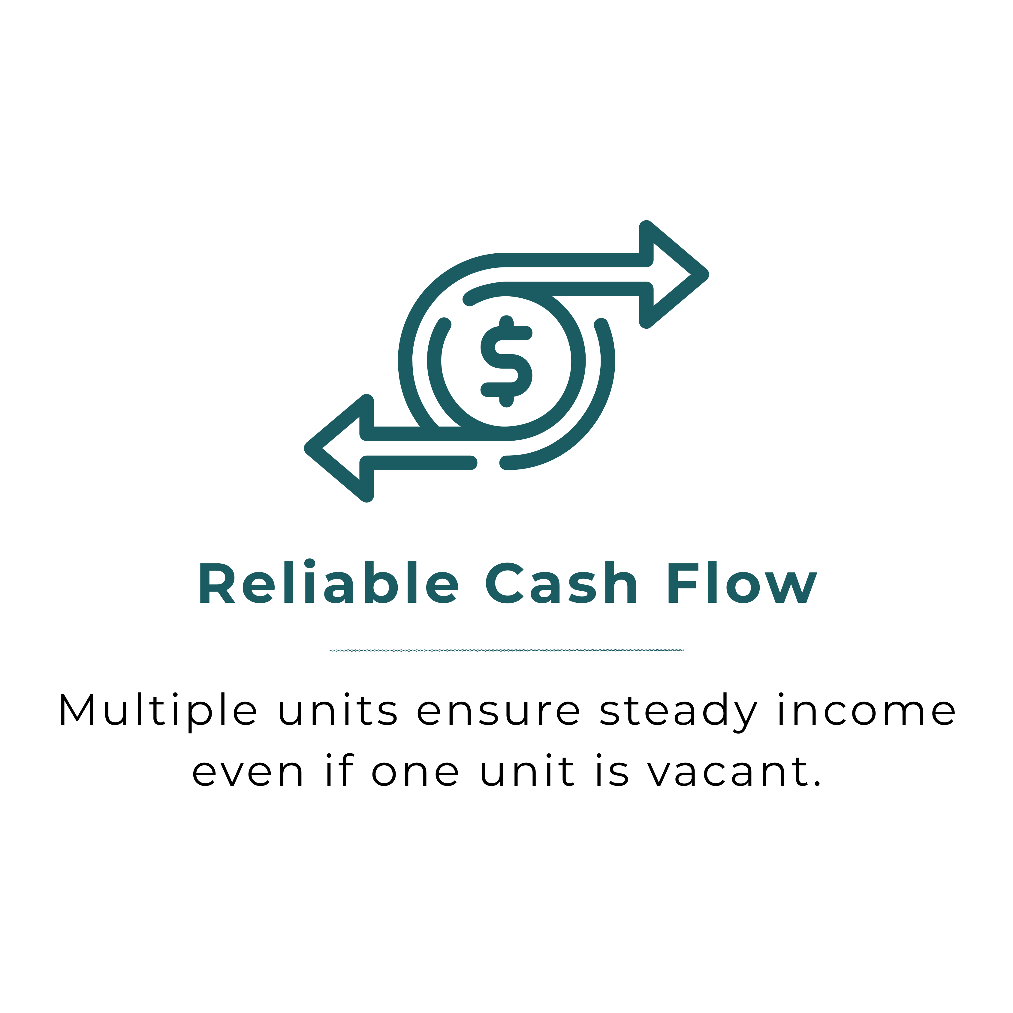 Reliable Cash Flow: Multiple units ensure steady income.
