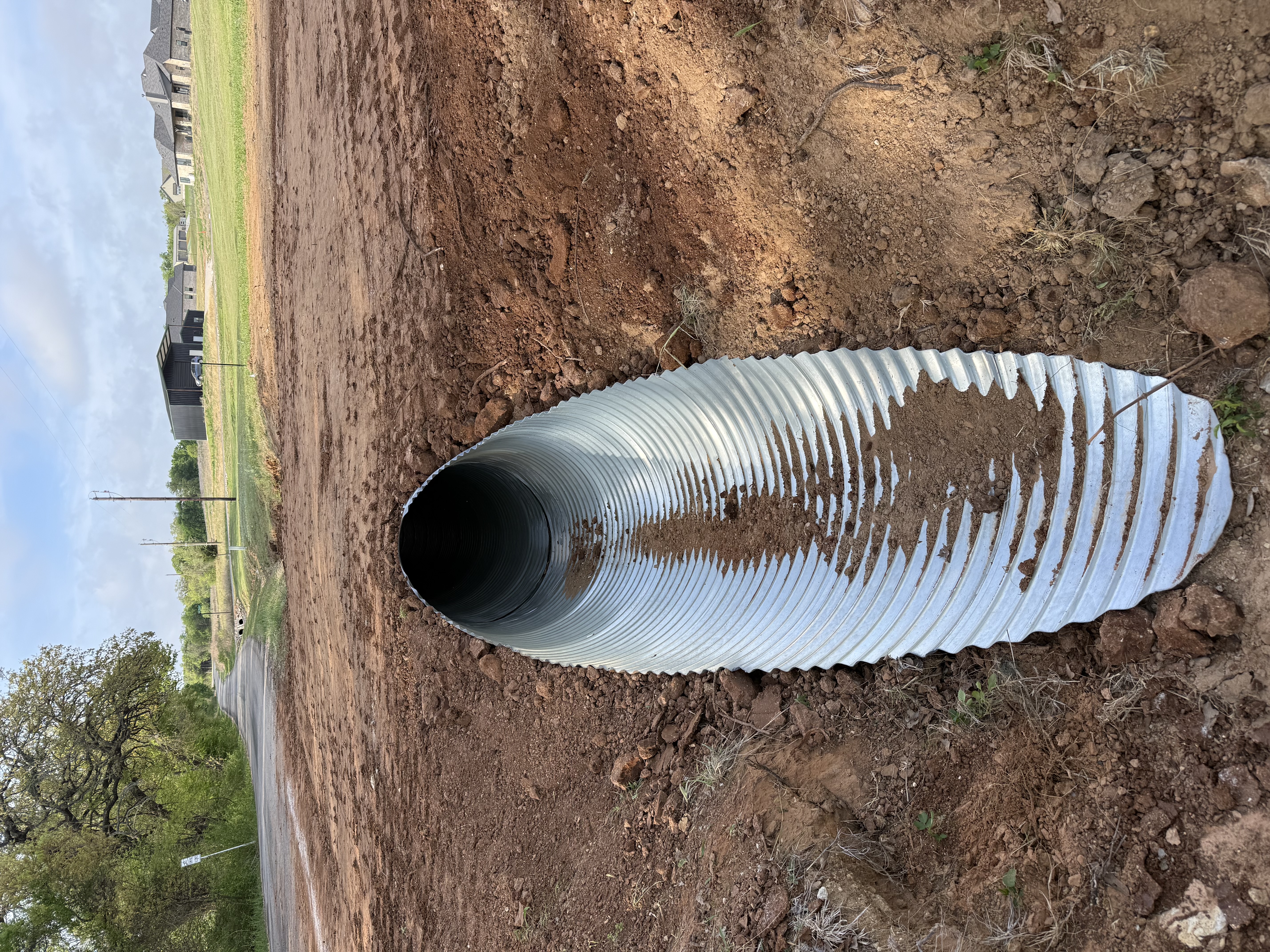 Erosion control work on a sloped property in Parker County, TX