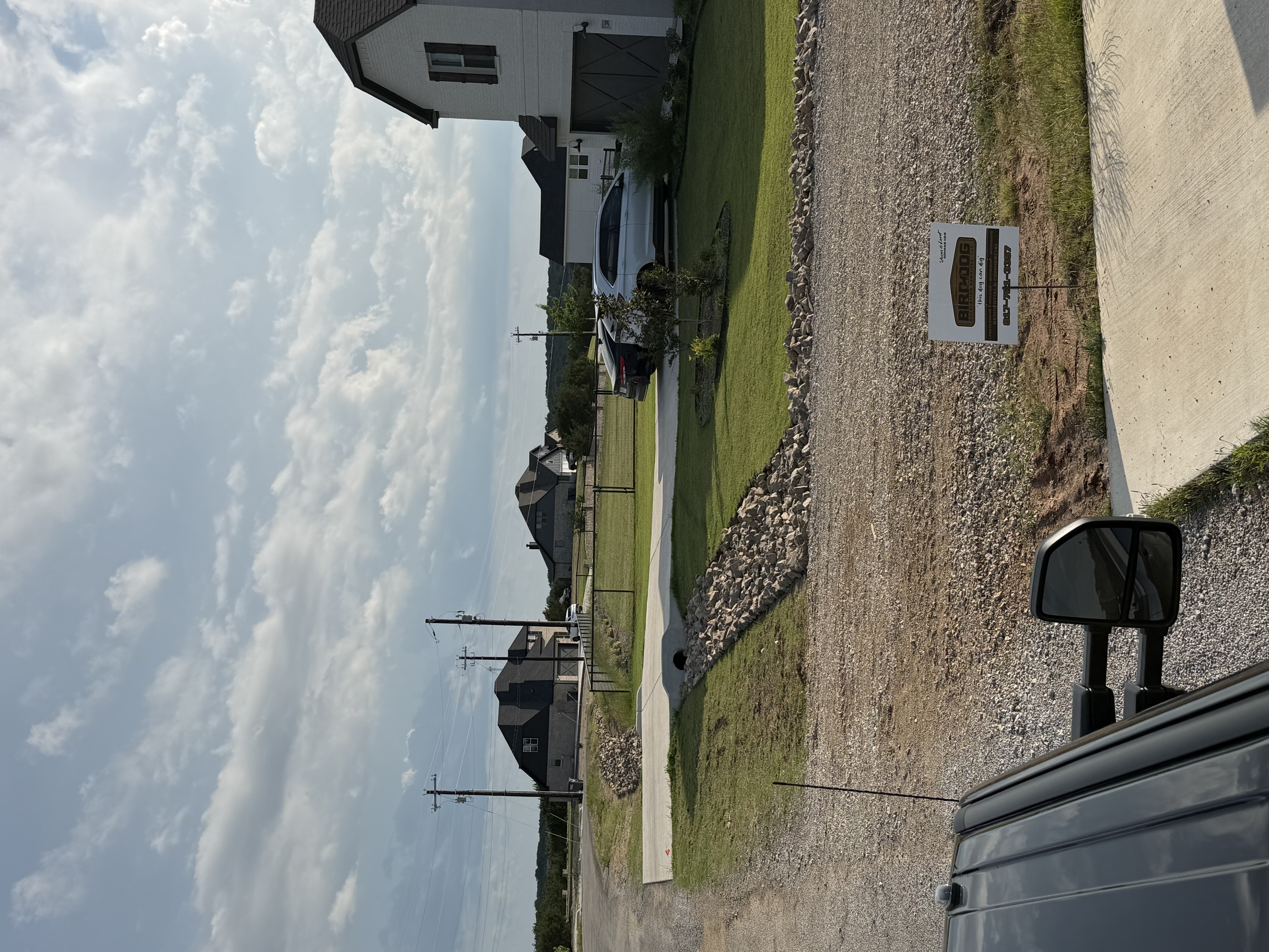 Retaining wall construction on a residential property in Parker County