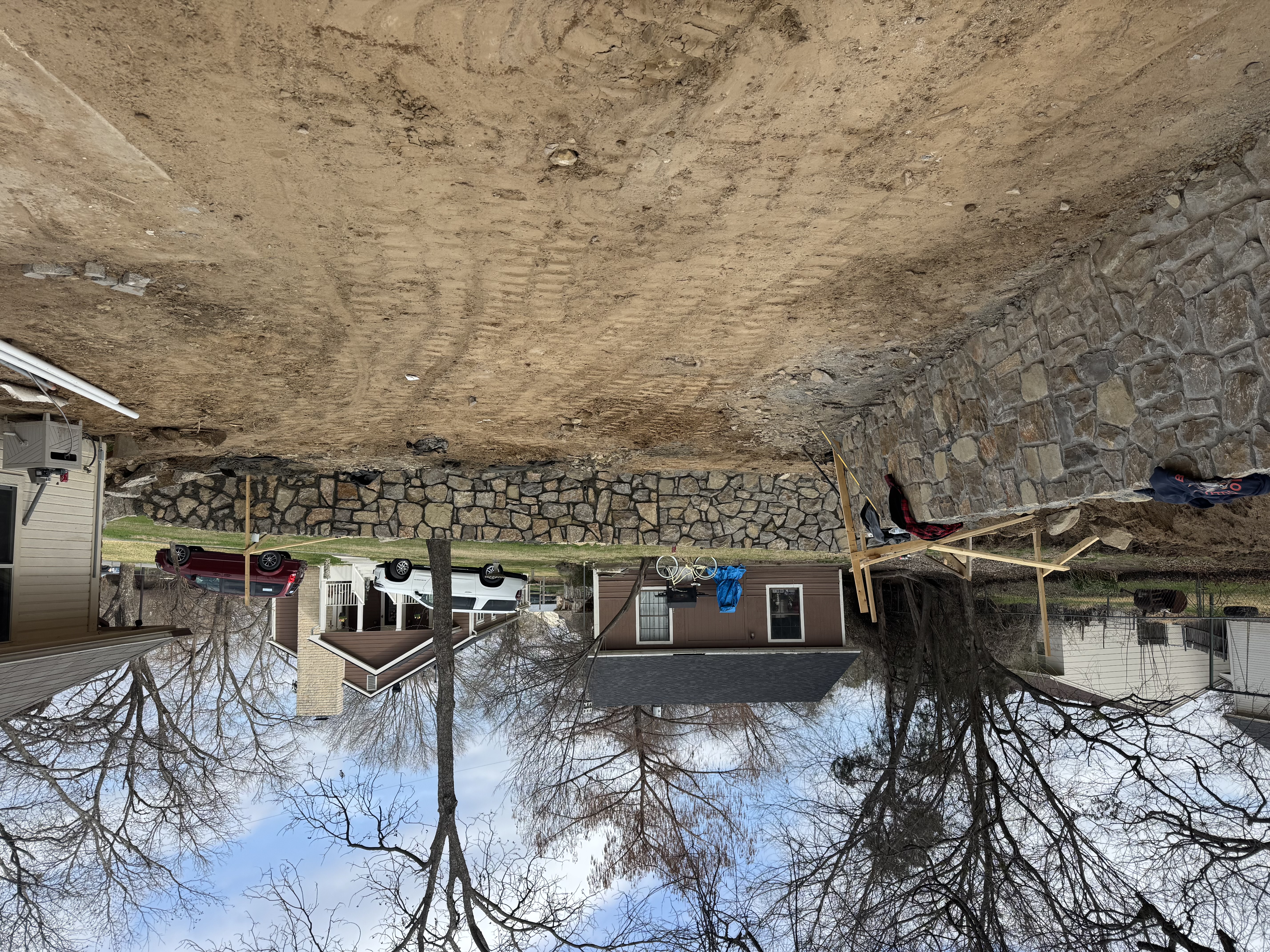 Land clearing with heavy equipment removing brush and trees in Texas