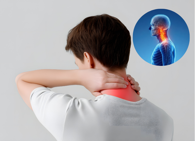 discomfort A patient receiving professional acupuncture treatment to complement a chiropractic adjustment for