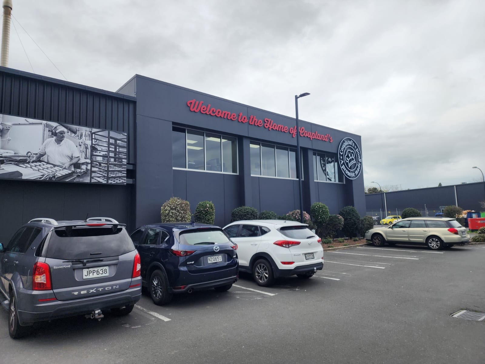 Couplands Bakery interior repaint across offices and shop front in Hamilton