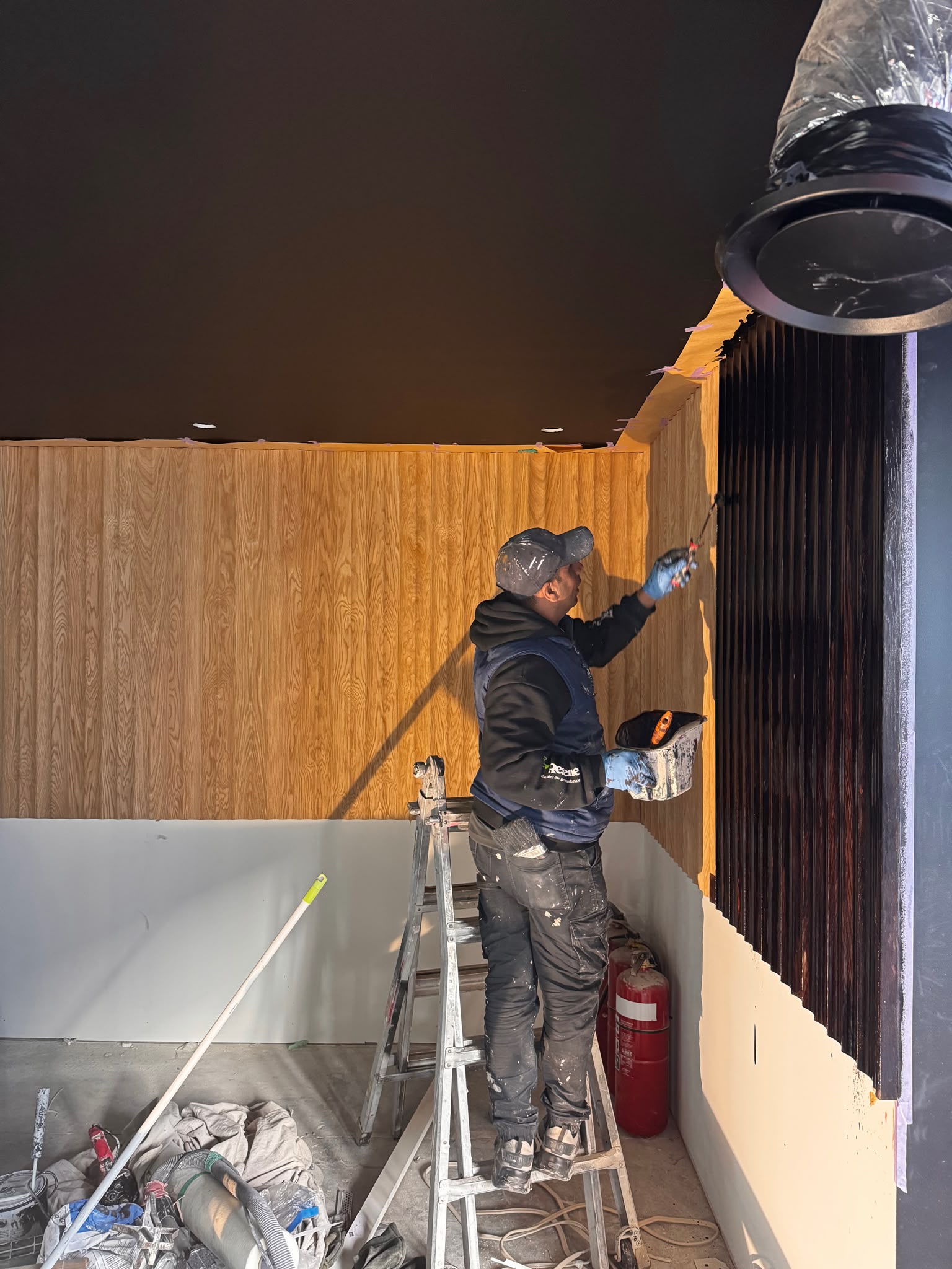 Commercial office interior detail during renovation and repaint