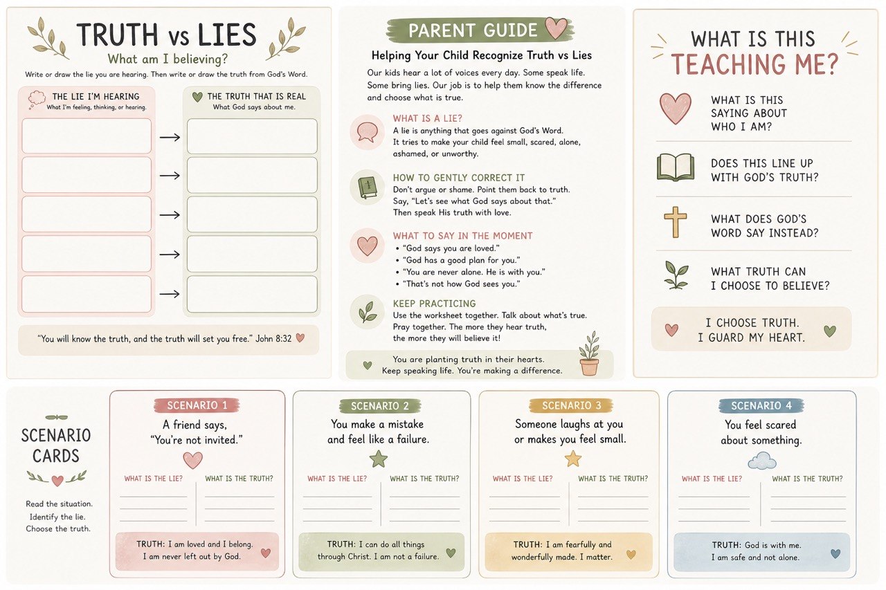 Teach kids to recognize truth and reject lies with a simple Christian devotional