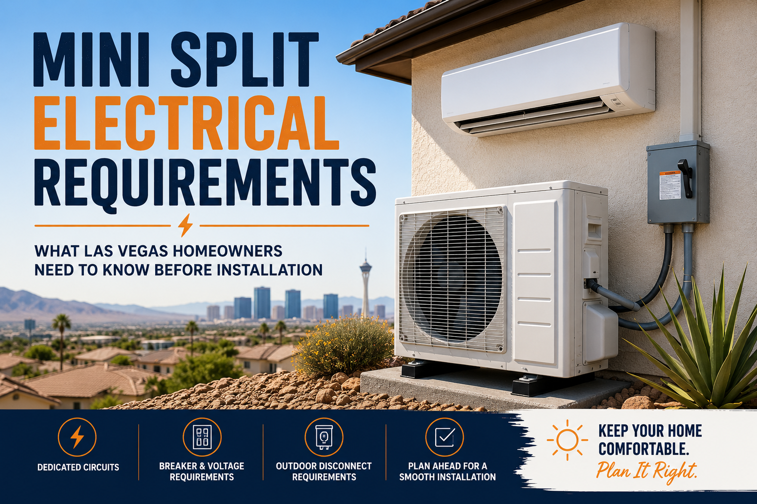 Mini split electrical requirements for Las Vegas homeowners before installation