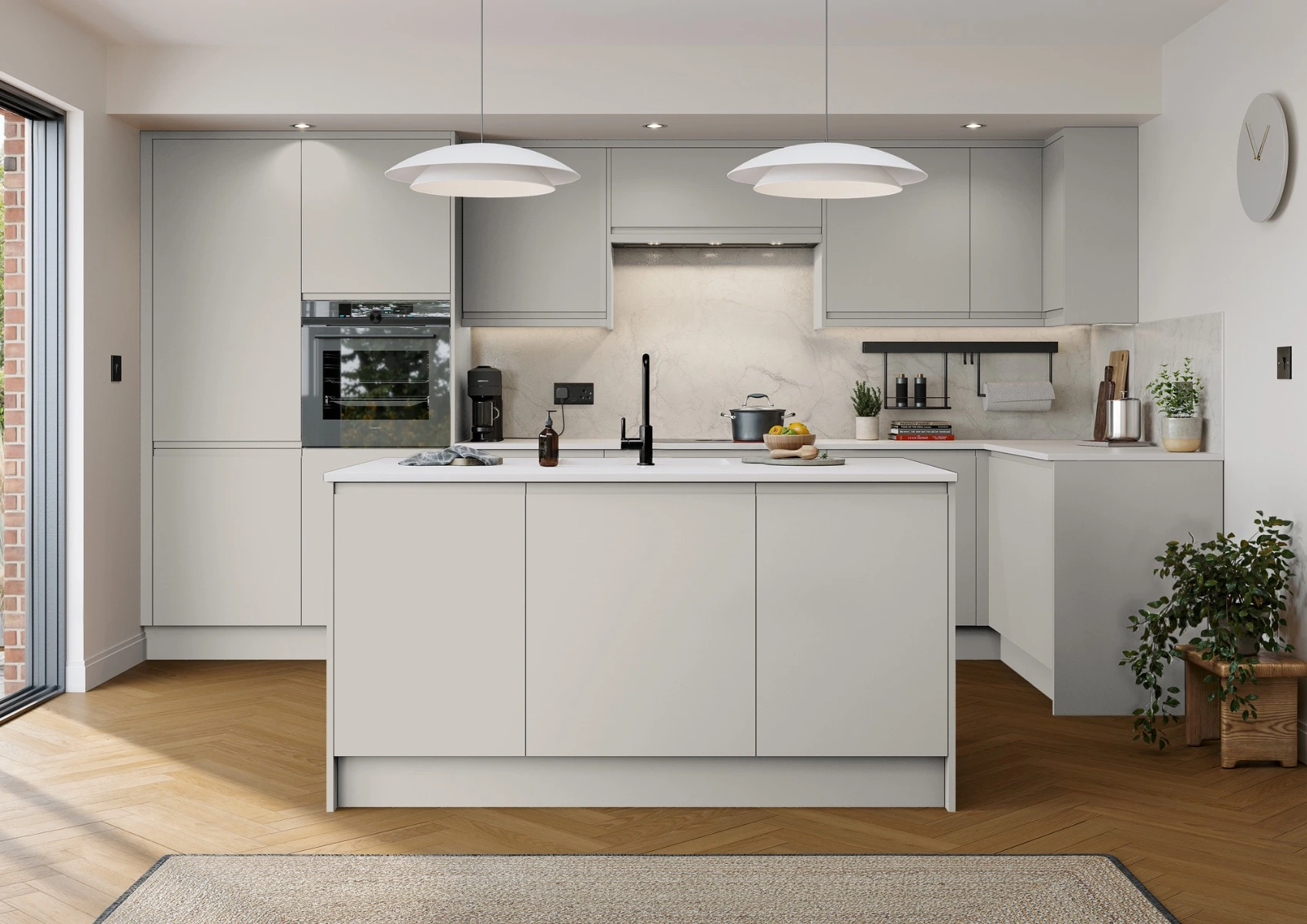 Senza Matt kitchen in Dove Grey