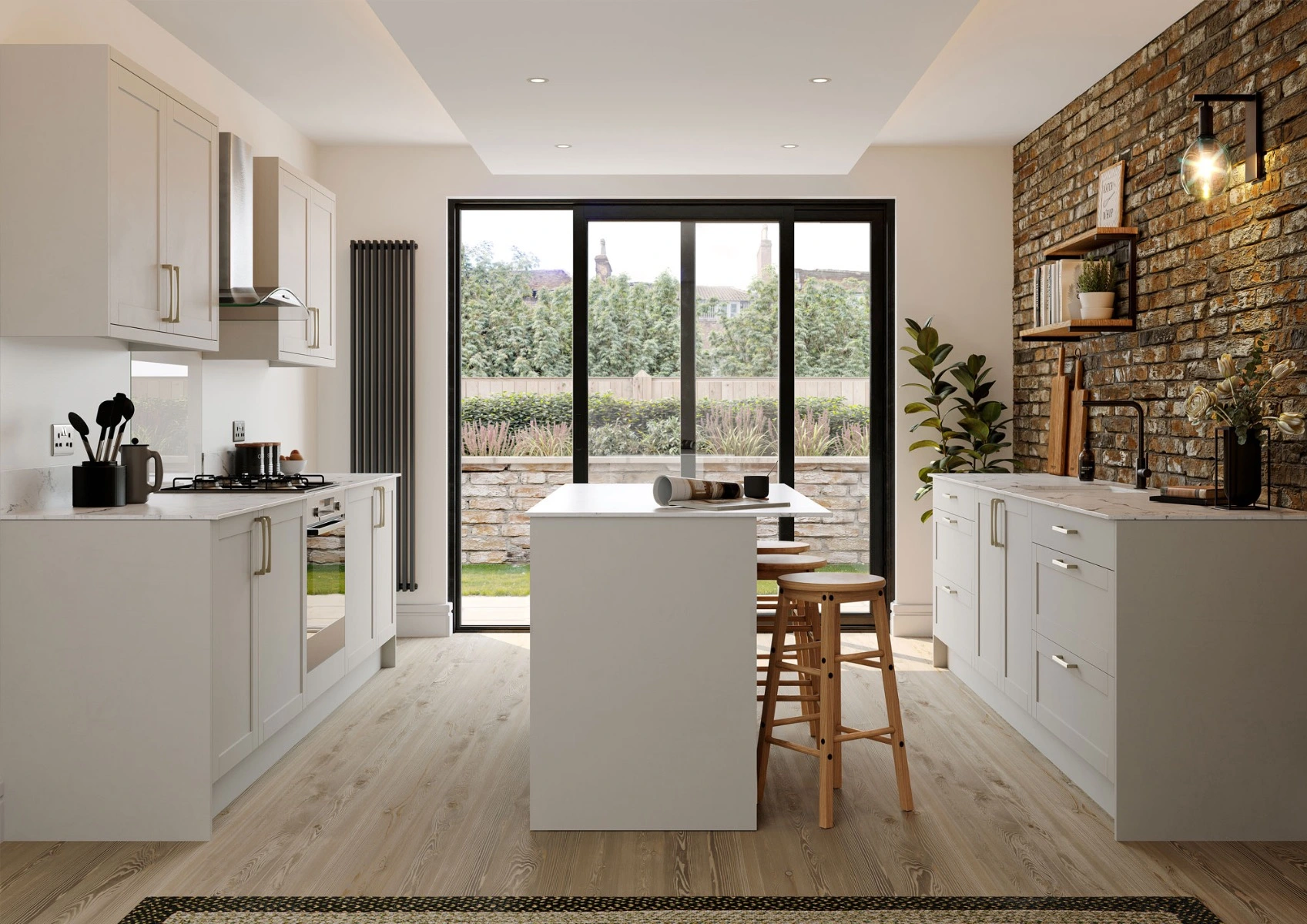 Sereno kitchen in Light Grey