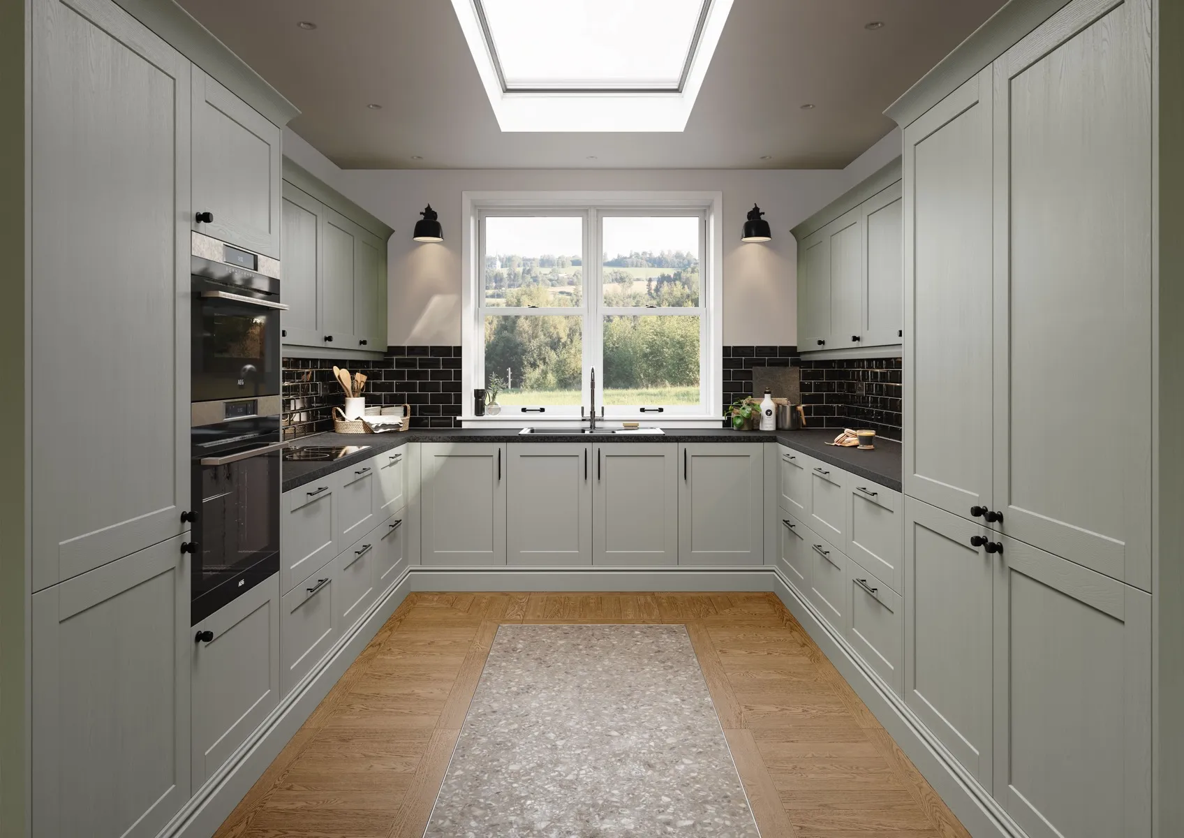 Rydal kitchen in Sage Green
