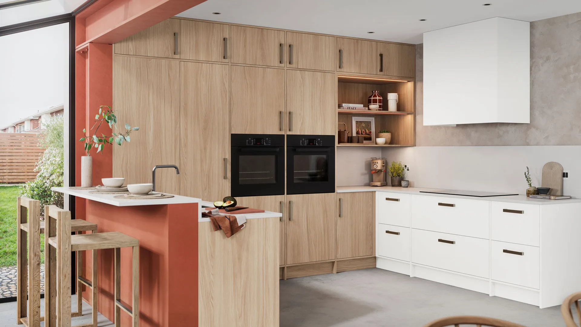 Plana Woodgrain kitchen in Light oak
