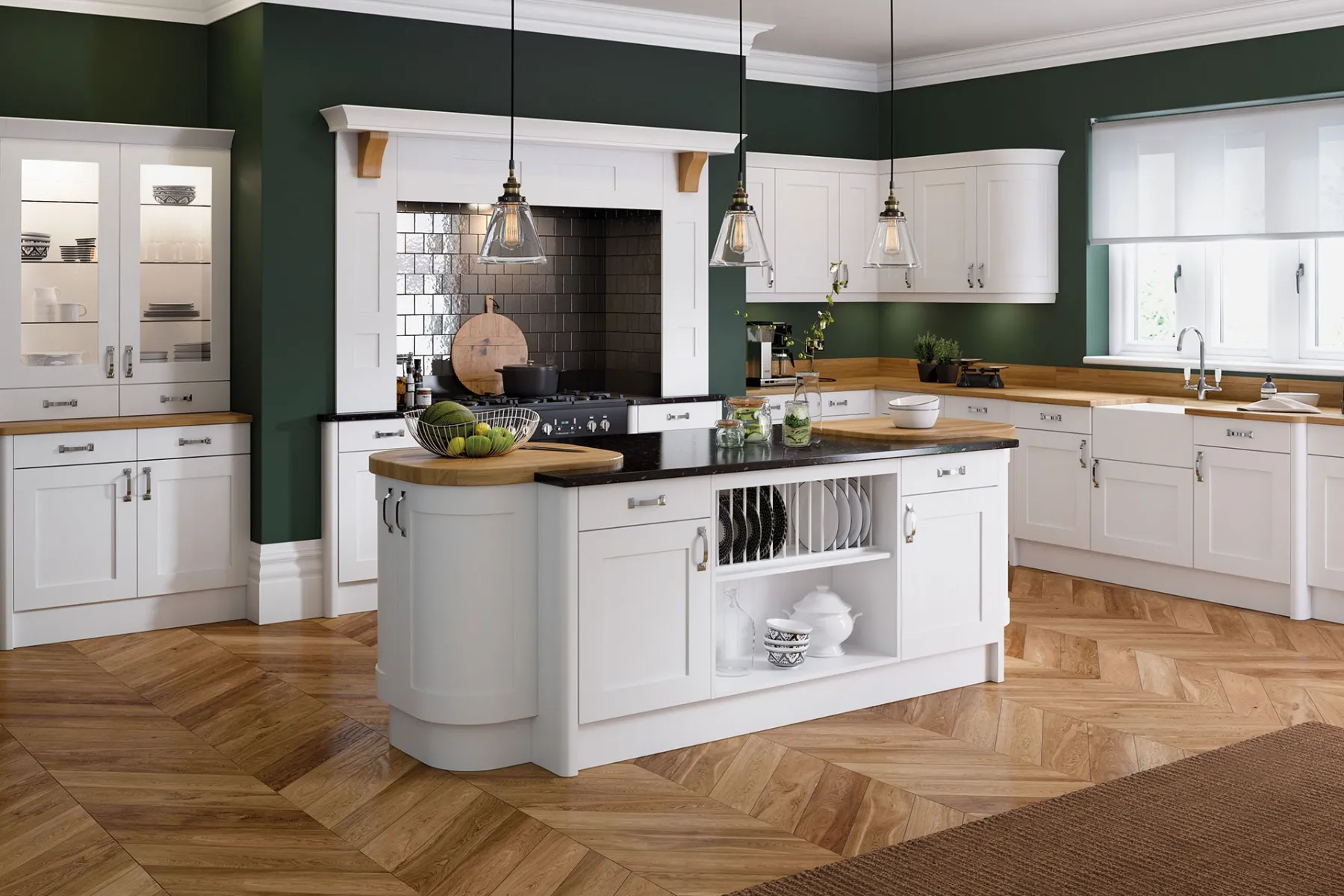 Oxford kitchen in White