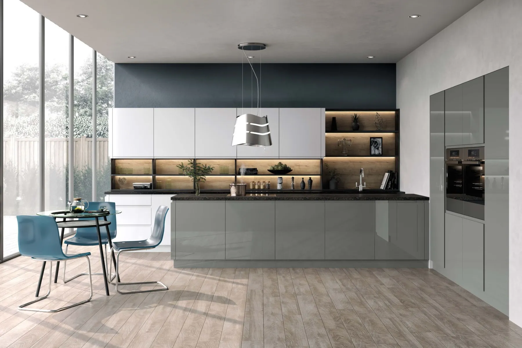 Lucente kitchen in Gloss Dust grey