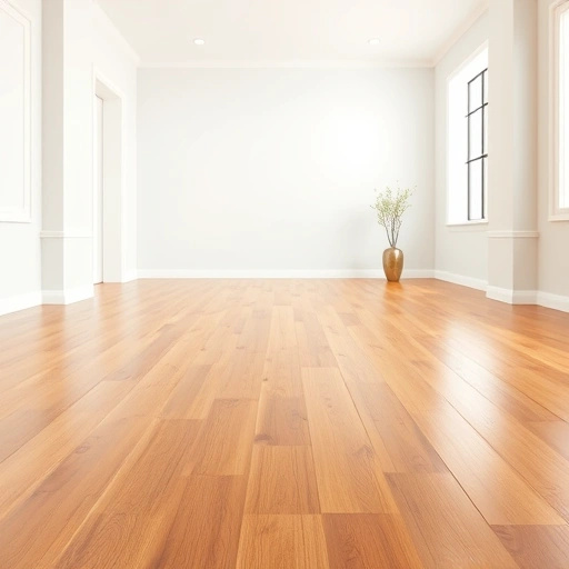 Beautifully finished polyurethane floor in Algonquin IL, showcasing a glossy, smooth surface and rich wood grain.