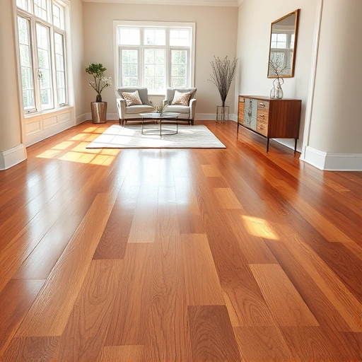 Spacious room with warm-toned hardwood flooring, natural light, and elegant minimalistic furnishings in Schaumburg IL.