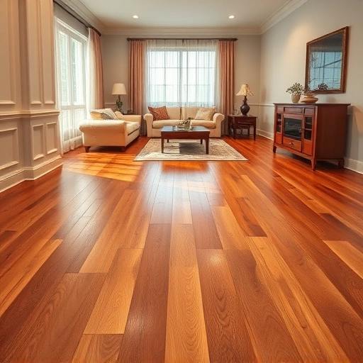 Spacious living room in Antioch, IL featuring warm hardwood floors, elegant decor, and natural light from large windows.