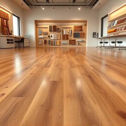 Water-based floor finish application in Algonquin IL showcasing glossy hardwood floor with natural grain patterns.