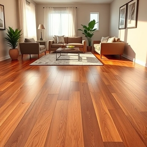 Hardwood flooring installation in Carpentersville, IL with polished oak planks, modern decor, and natural light.