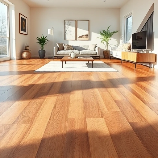 Engineered hardwood floor installation in a modern Algonquin interior with rich textures and warm decor.