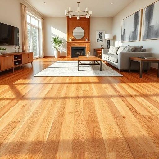 Completed hardwood flooring installation in a modern Fox Lake living space featuring polished oak and stylish decor.