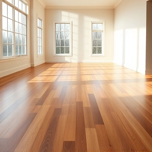 Spacious room with hardwood flooring in Algonquin IL, showcasing rich grains and natural light enhancing its beauty.