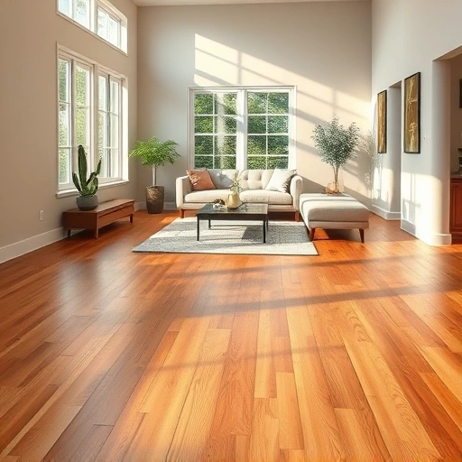 Hardwood flooring shines in a modern Antioch living room with stylish furniture and natural light enhancing the space.