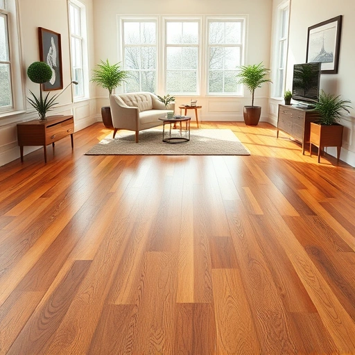 Custom hardwood flooring installation in Inverness IL featuring warm wood tones, polished sheen, and elegant interior design.