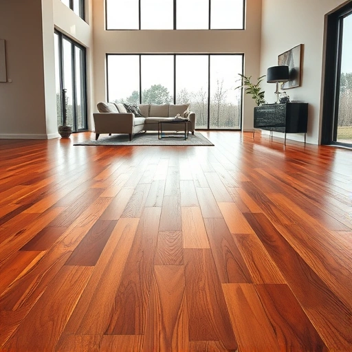 Nail-down hardwood floor installation in Algonquin IL featuring polished planks and modern decor in a bright space.