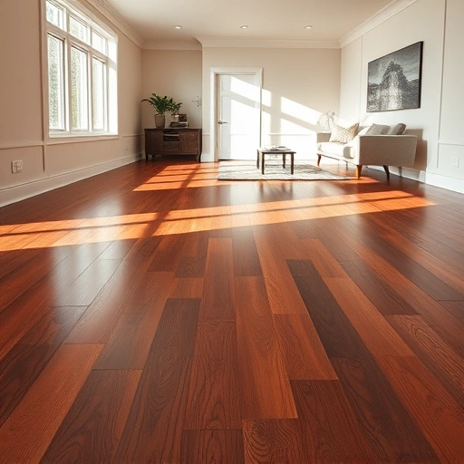 Glue-Down Hardwood Floor Installation in Algonquin IL features dark oak flooring, polished finish, and elegant decor.