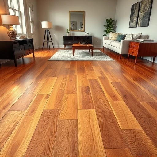 Hardwood floor gap repair in Algonquin IL showcasing seamless wood grain and elegant room decor elements.