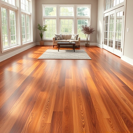 Custom hardwood flooring installation in West Dundee IL showcasing rich wood tones and elegant design elements.