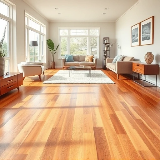 Hardwood flooring installation in a stylish Lake in the Hills living room with modern decor and natural light.