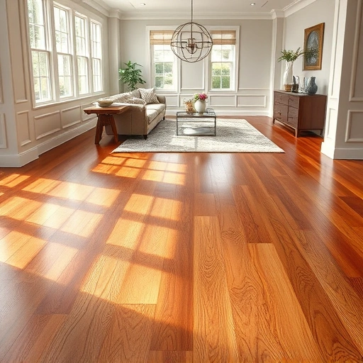 Custom hardwood flooring installation in Lake Forest IL showcasing rich wood grains and elegant decor in a sophisticated setting.
