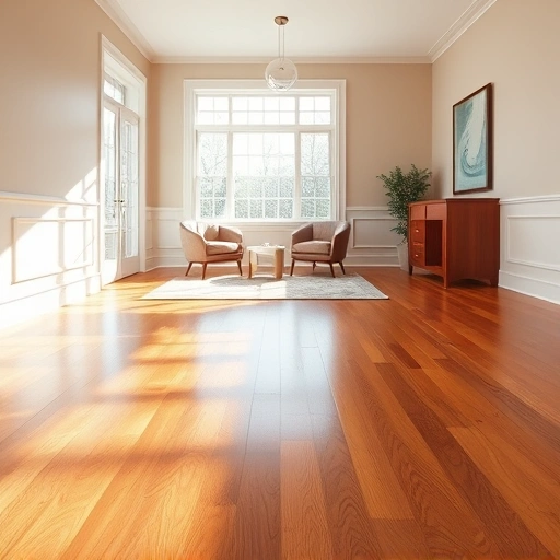 Custom hardwood flooring installation in Waukegan IL featuring rich wood tones, natural light, and elegant decor.
