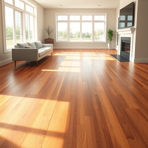 Hardwood flooring installation in Mt. Prospect IL showcasing rich wood tones and intricate grain patterns in natural light.