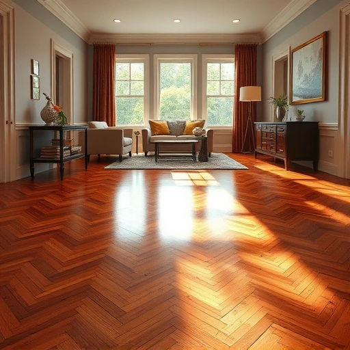 Custom hardwood flooring installation in Inverness IL features polished wood, elegant decor, and natural light enhancing warmth.