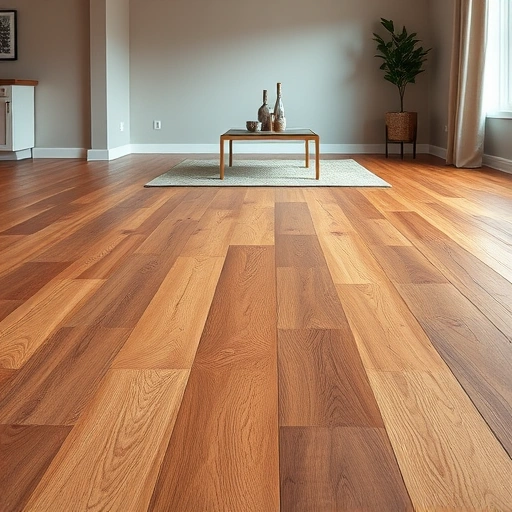 Hardwood flooring installation in Carpentersville IL with textured oak planks in herringbone pattern and elegant decor.