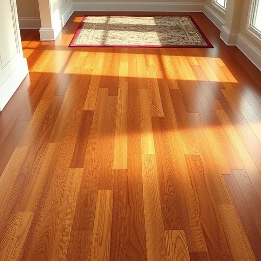 Restored hardwood floor in Algonquin IL with seamless gap repair, warm tones, elegant baseboards, and inviting decor.