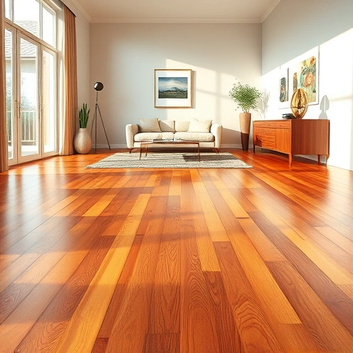 Modern living room in Bartlett IL featuring polished hardwood flooring, minimalist decor, and natural light.