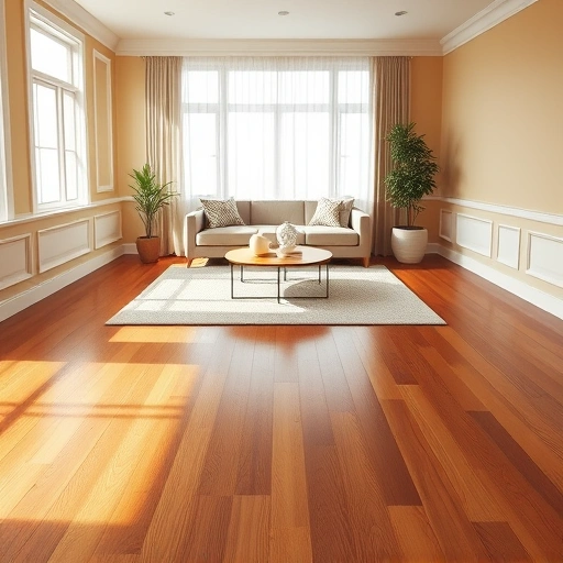 Custom hardwood flooring installation in North Chicago featuring rich textures, elegant baseboards, and natural light.