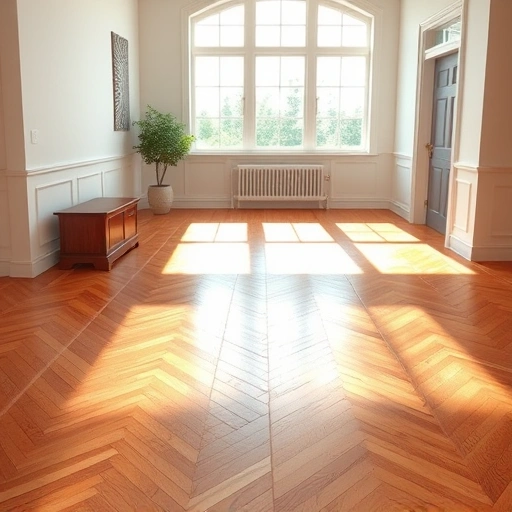 Spacious room with natural light highlighting rich hardwood flooring in Algonquin IL, featuring elegant decor.