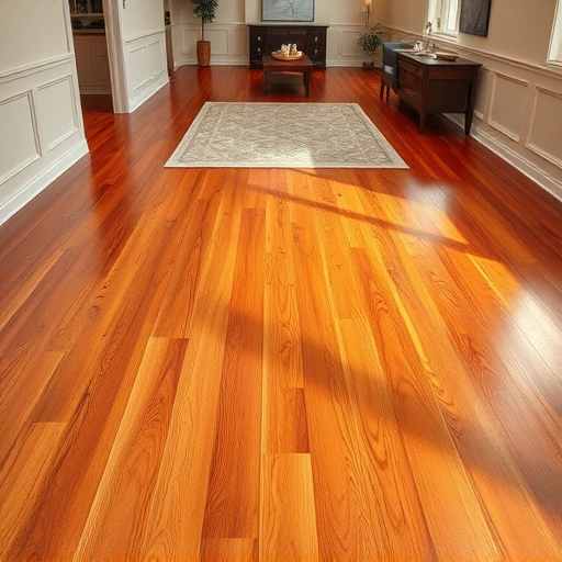 Custom hardwood flooring installation in Crystal Lake IL with polished planks, warm tones, and modern decor.