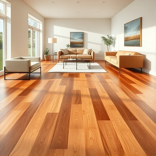 Custom hardwood flooring installation in Fox Lake, IL, showcasing rich textures and warm tones in an elegant room.