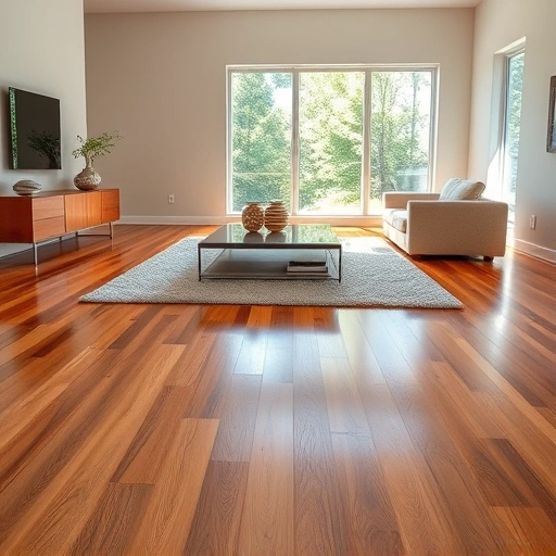 Hardwood flooring installation in a modern Park City home with oak tones and minimalist decor showcasing elegance.