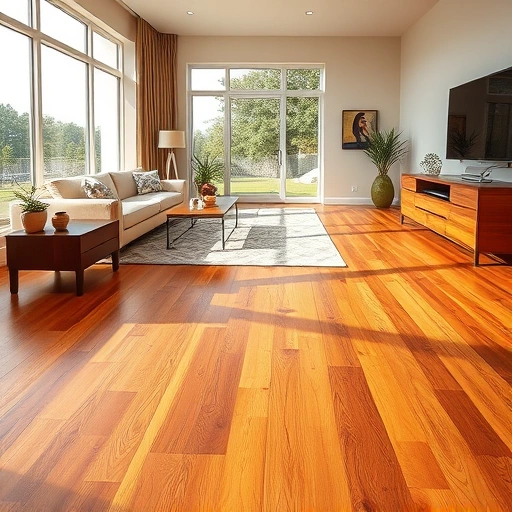 Elegant living room with rich hardwood flooring, natural light, and tasteful decor in Inverness, IL.