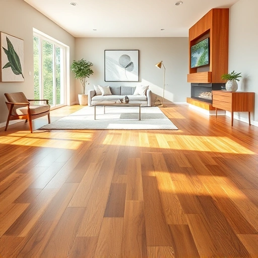 Hardwood flooring installation in a modern Barrington IL home featuring polished oak planks and elegant decor.