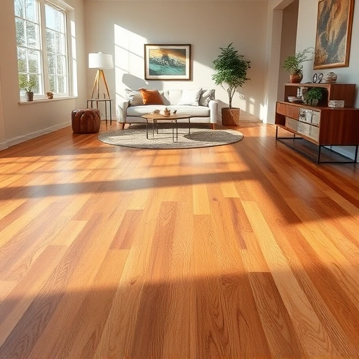 Custom hardwood flooring installation in Antioch IL featuring rich wood grains and polished finishes in a modern living space.