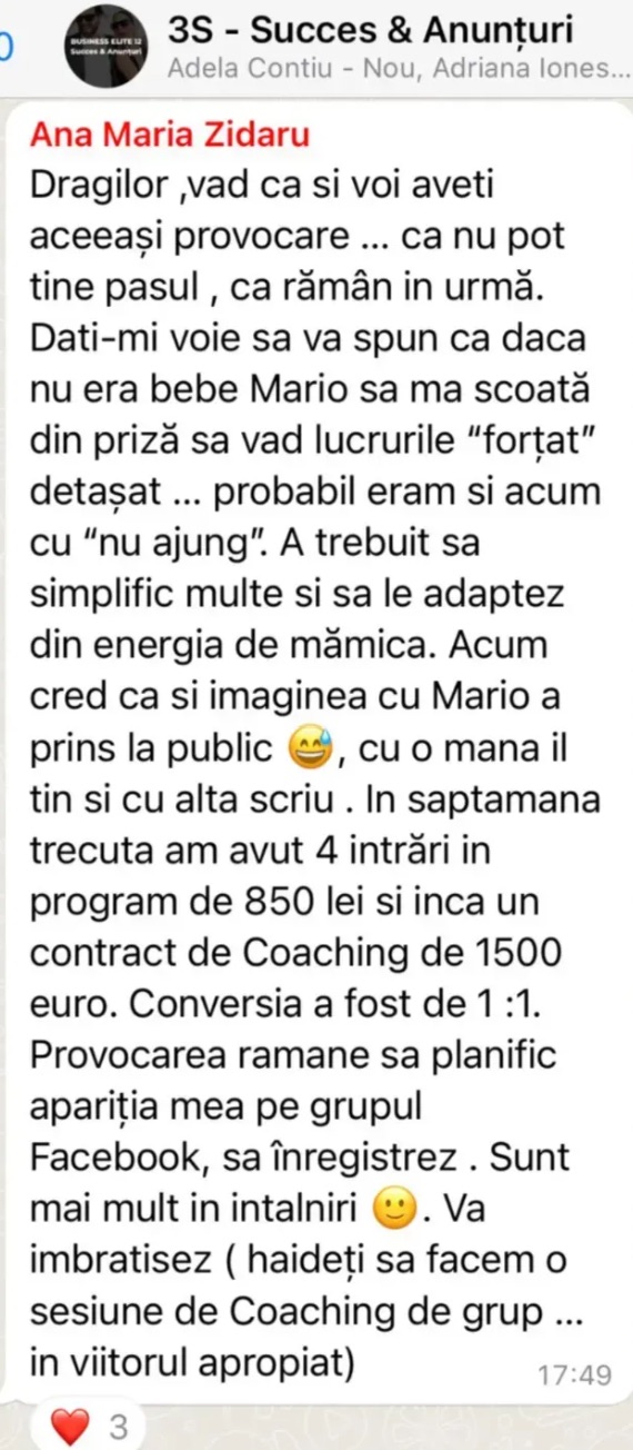 Poveste de succes Ana Maria Zidaru